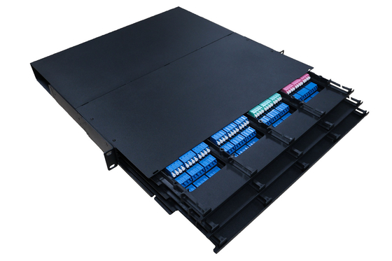 painel de remendo ótico OM3 Singlemode da fibra de 1U 96C MPO MTP LC OM4