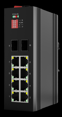 65 Série Din Rail Industrial POE Switch Desgoverno 8 Port SFP Switch